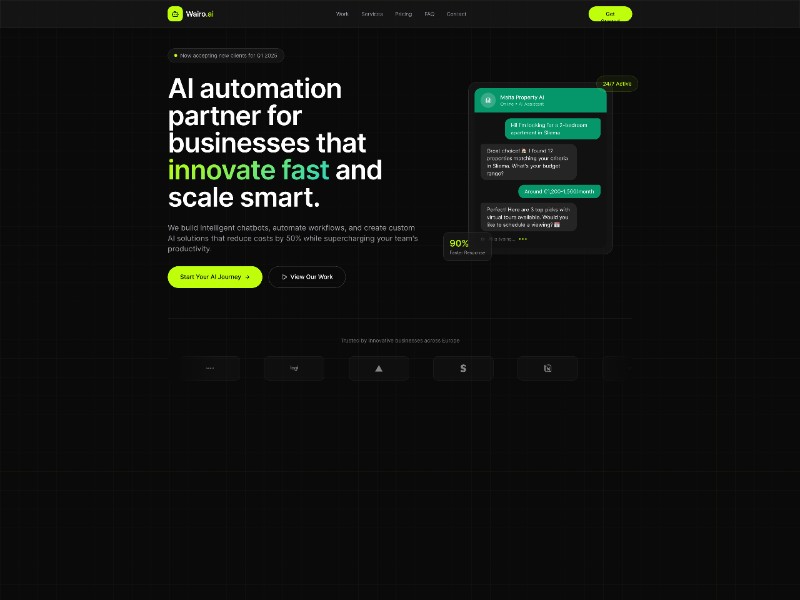 Preview for AI Automation Agency Landing Page