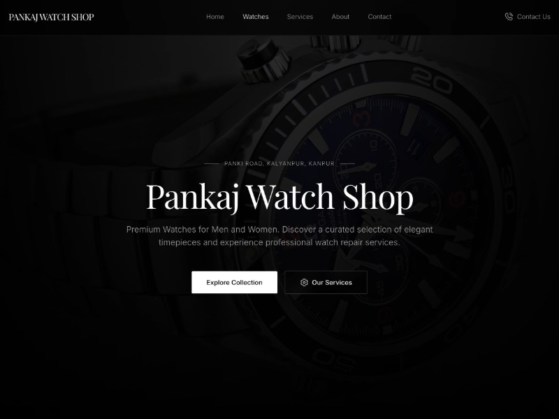 Preview for Watch Shop Landing Page Template
