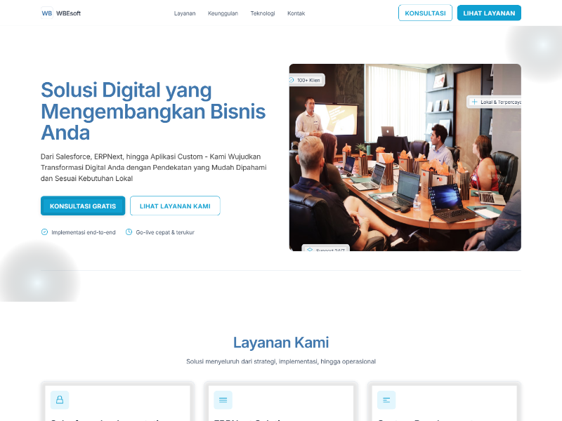 Preview for Digital Solutions Business Landing Page Template