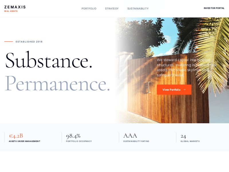 Preview for Wealth Management Landing Page Template