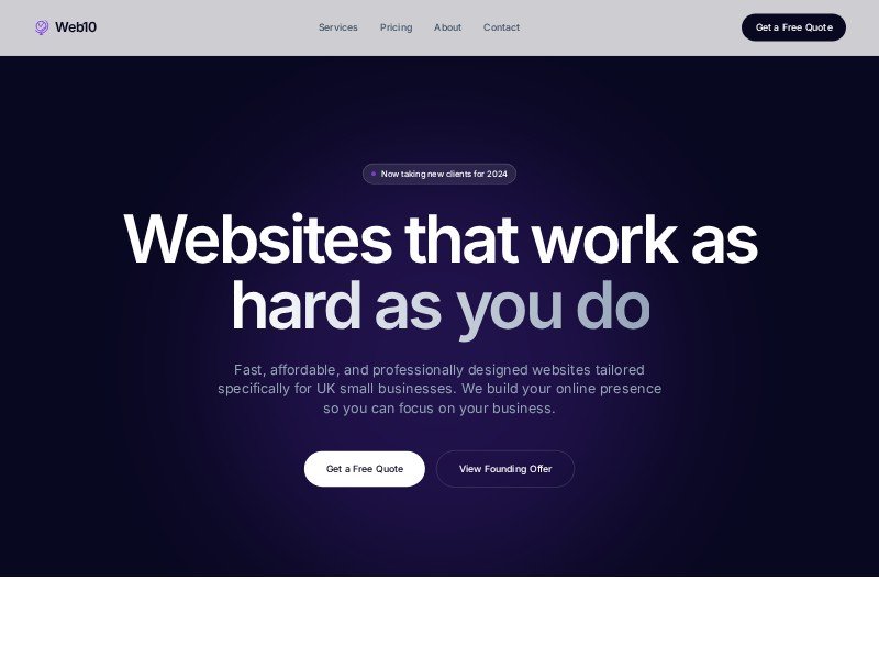 Preview for Web Design Agency Landing Page Template