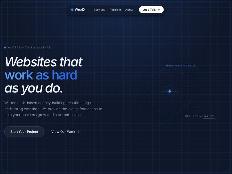 Preview for Web Design Agency Landing Page Template