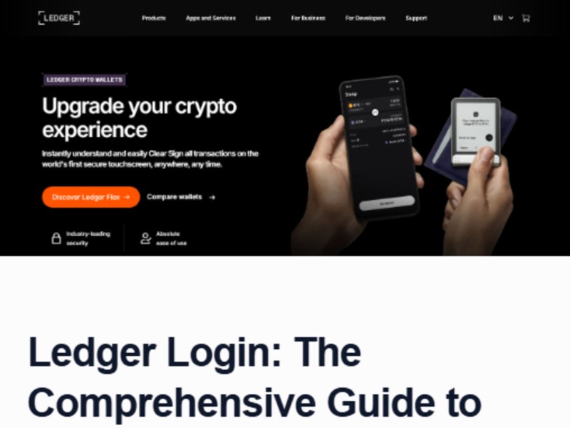 Preview for  Ledger Login: Most Secure Crypto Wallet App