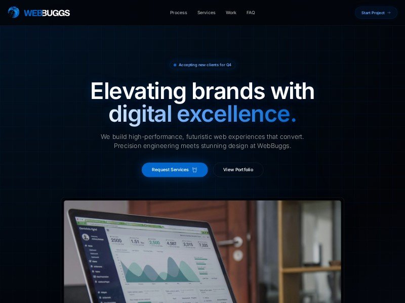 Preview for WebBuggs Agency Landing Page Template