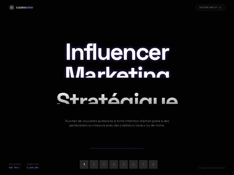 Preview for Influencer Marketing Landing Page Template
