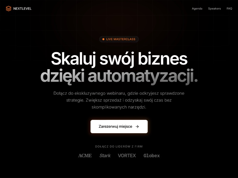 Preview for Webinar Registration Landing Page Template