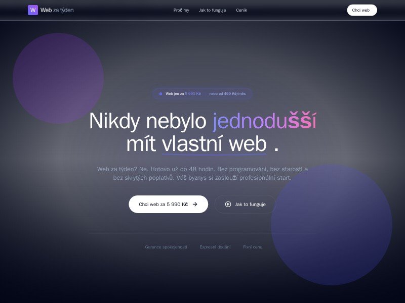 Preview for Tvorba webu do 48 hodin | Web na klíč od 4 990 Kč | Webraketa.cz