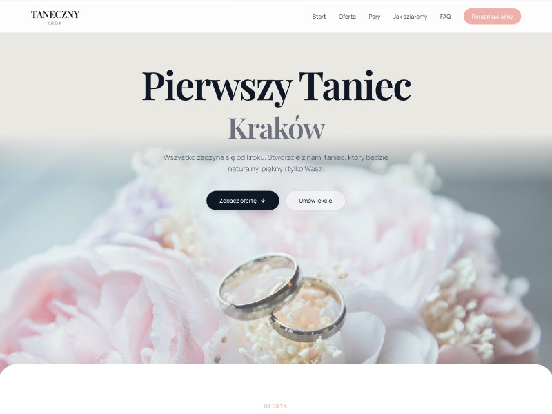 Preview for Wedding Dance Studio Landing Page Template