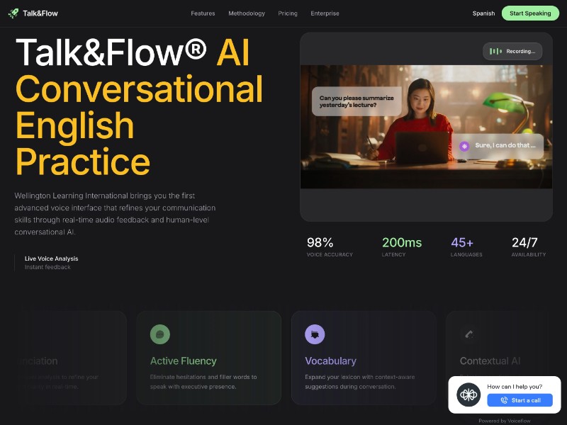 Preview for AI Conversational English Landing Page Template