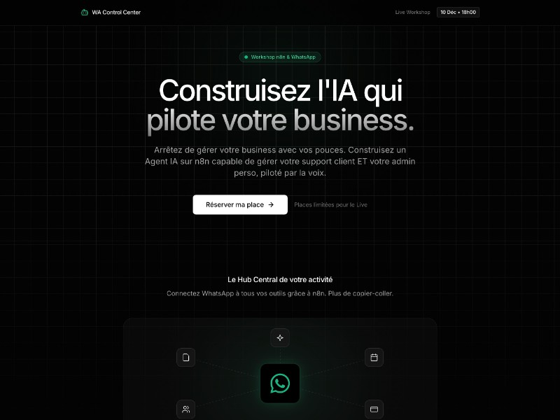 Preview for AI WhatsApp Workshop Landing Page Template