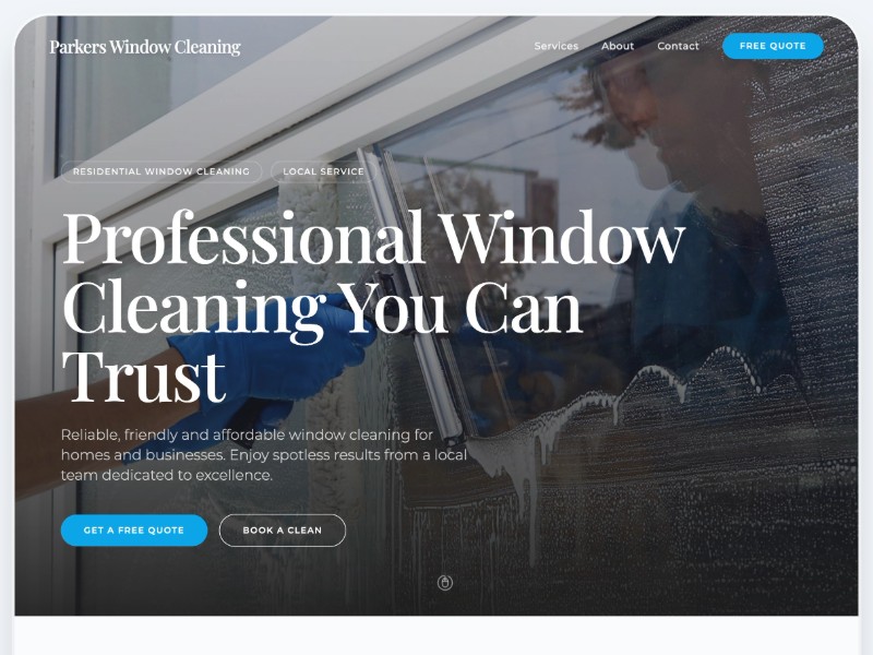 Preview for Window Cleaning Services Landing Page Template