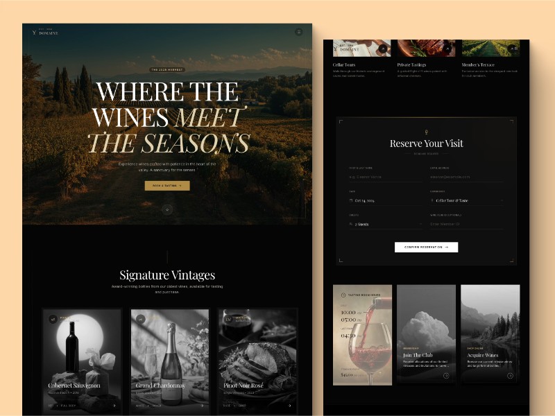 Preview for Winery Landing Page Template