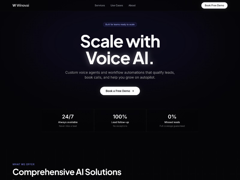 Preview for Voice AI SaaS Landing Page Template