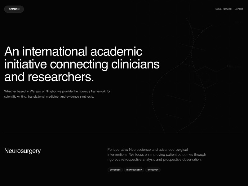 Preview for Medical Research Network Landing Page Template