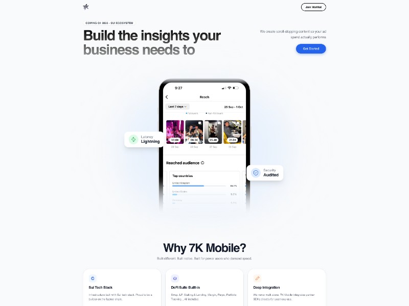 Preview for Crypto DeFi Mobile Landing Page Template