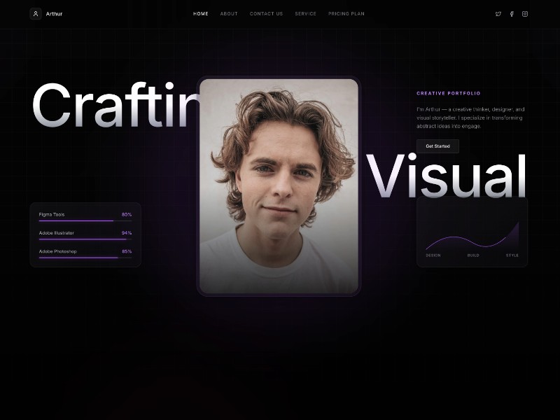 Preview for Creative Portfolio Landing Page Template