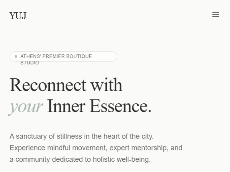Preview for Yoga Studio Landing Page Template