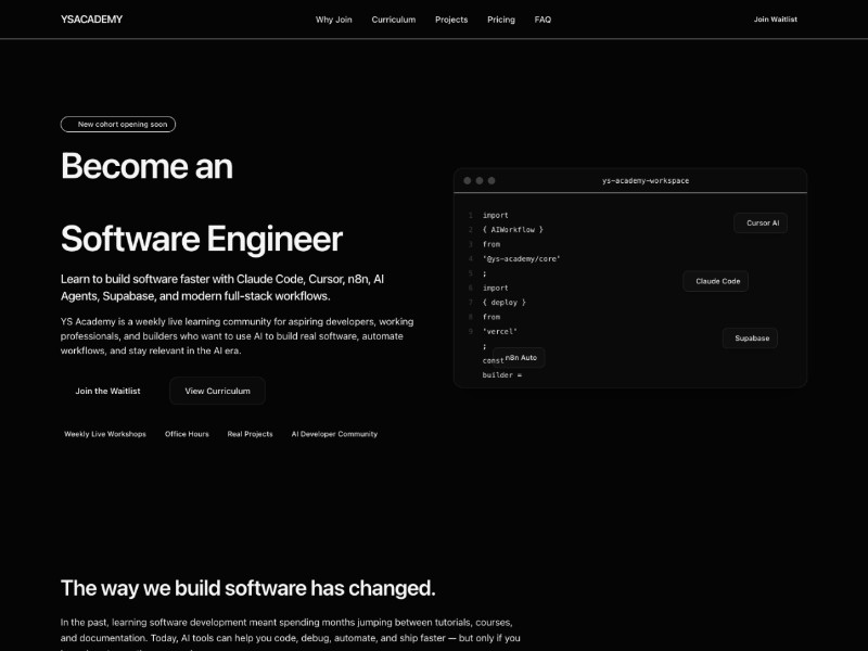 Preview for AI-Powered Software Engineer Landing Page Template