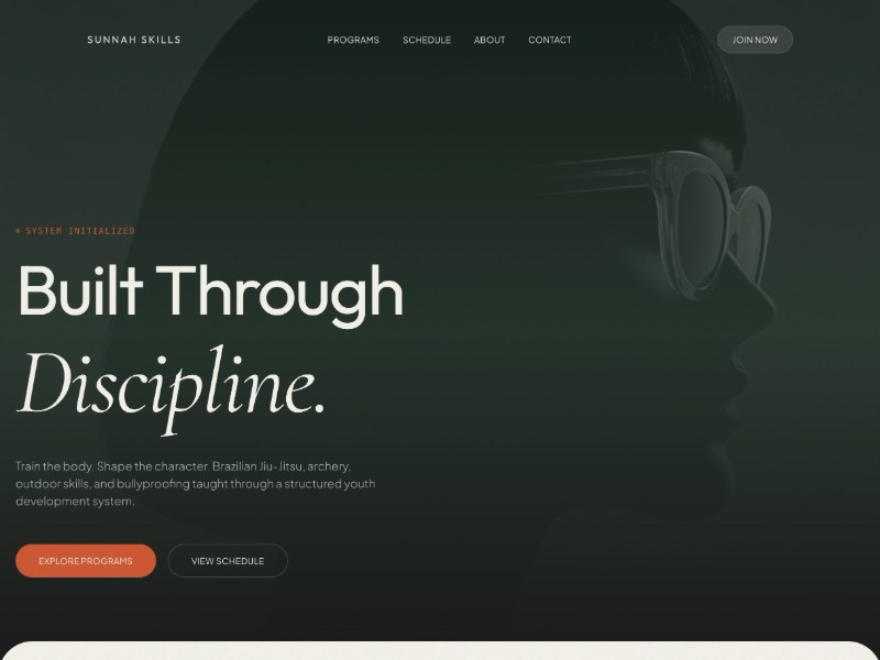 Preview for Youth Training Academy Landing Page Template