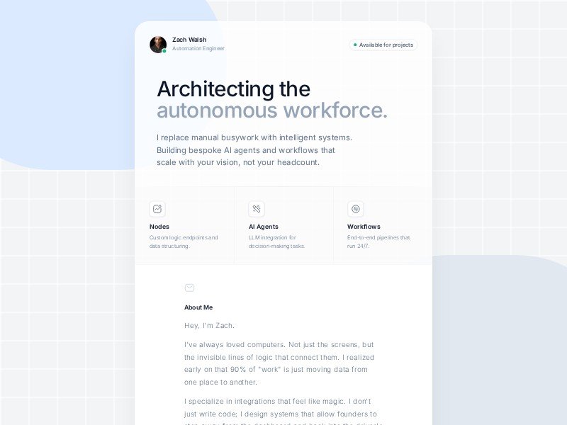 Preview for AI Automation Engineer Portfolio Template