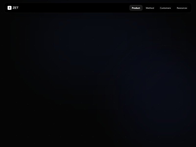 Preview for Zet Work Management Landing Page Template